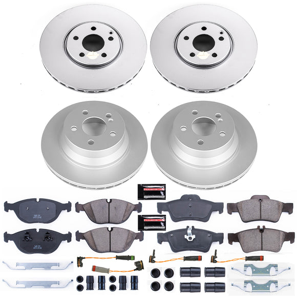 PowerStop Genuine Geomet Coated Rotor and Carbon-Fiber Ceramic Brake Pad Kit