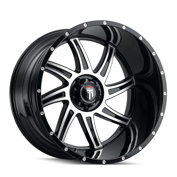 22x12 American Truxx Vortex Black/Machined 6x135 ET-44 wheel/rim