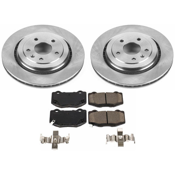 PowerStop OE Stock Replacement Low-Dust Ceramic Brake Pad and Rotor Kit