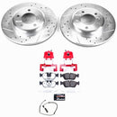 PowerStop Z26 Street Performance Ceramic Brake Pad, Drilled Slotted Rotor, and C