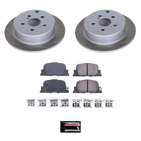 PowerStop Semi-Coated Rotor and Low-Dust Ceramic Brake Pad Kit
