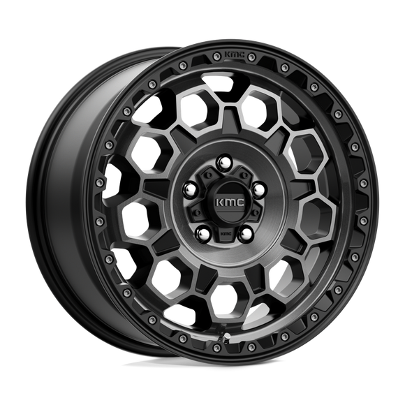 17X9 KMC KM545 TREK Satin Black With Gray Tint 5X127 ET-12 wheel/rim