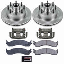 PowerStop OE Stock Replacement Low-Dust Ceramic Brake Pad, Rotor and Caliper Kit