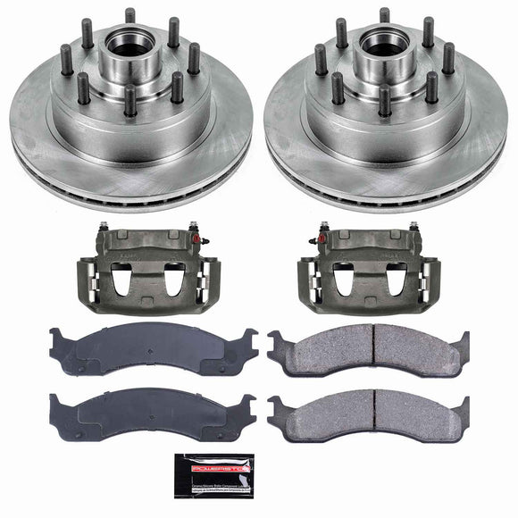 PowerStop OE Stock Replacement Low-Dust Ceramic Brake Pad, Rotor and Caliper Kit