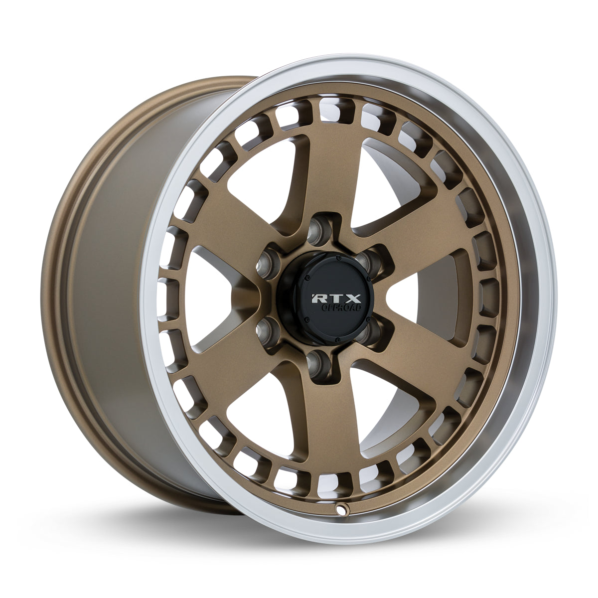 18x9 RTX Ozark Satin Bronze Machined Lip 6x135 ET0 wheel/rim