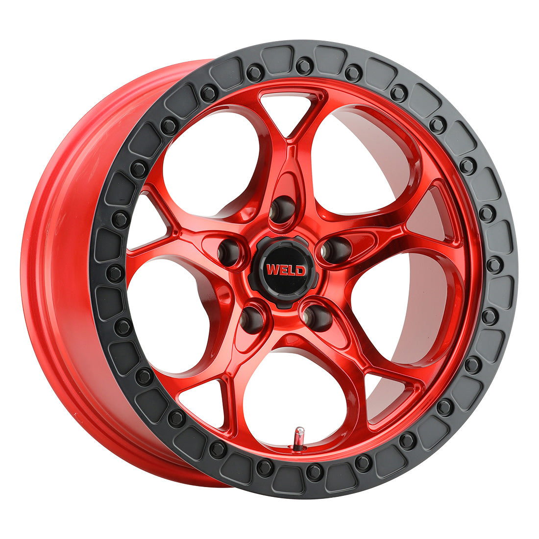 17x9 WELD Off-Road Ledge Candy Red / Gloss Black 5x127 5x5 ET-12 Wheel Rim