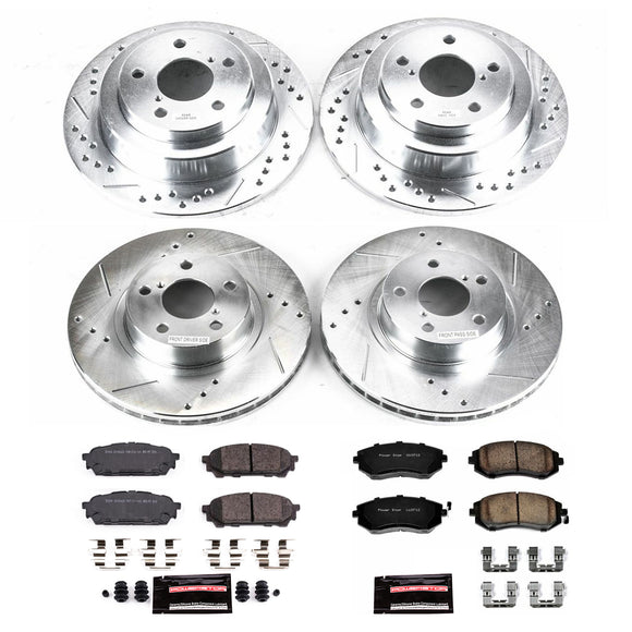 PowerStop Z23 Daily Driver Carbon-Fiber Ceramic Brake Pad and Drilled & Slotted
