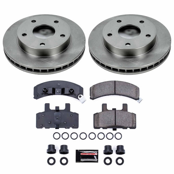 PowerStop OE Stock Replacement Low-Dust Ceramic Brake Pad and Rotor Kit