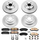 PowerStop Genuine Geomet Coated Rotor and Low-Dust Ceramic Brake Pad Kit