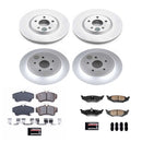 PowerStop Genuine Geomet Coated Rotor and Low-Dust Ceramic Brake Pad Kit