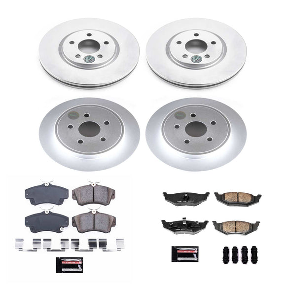 PowerStop Genuine Geomet Coated Rotor and Low-Dust Ceramic Brake Pad Kit