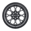 20x10 WELD Off-Road Ledge8 Gunmetal / Black Ring 8x165.1 8x6.5 ET-18 Wheel