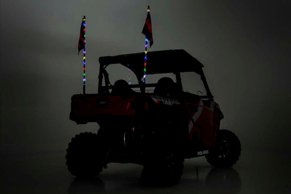 Rough Country Multi Color LED Whip 4' Long Pair