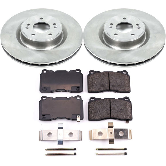PowerStop OE Stock Replacement Low-Dust Ceramic Brake Pad and Rotor Kit