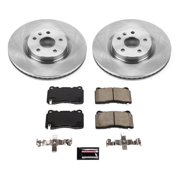 PowerStop OE Stock Replacement Low-Dust Ceramic Brake Pad and Rotor Kit