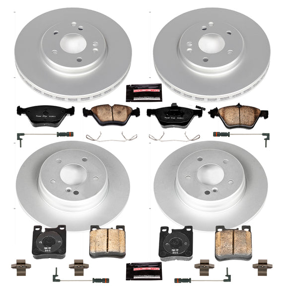 PowerStop Genuine Geomet Coated Rotor and Carbon-Fiber Ceramic Brake Pad Kit