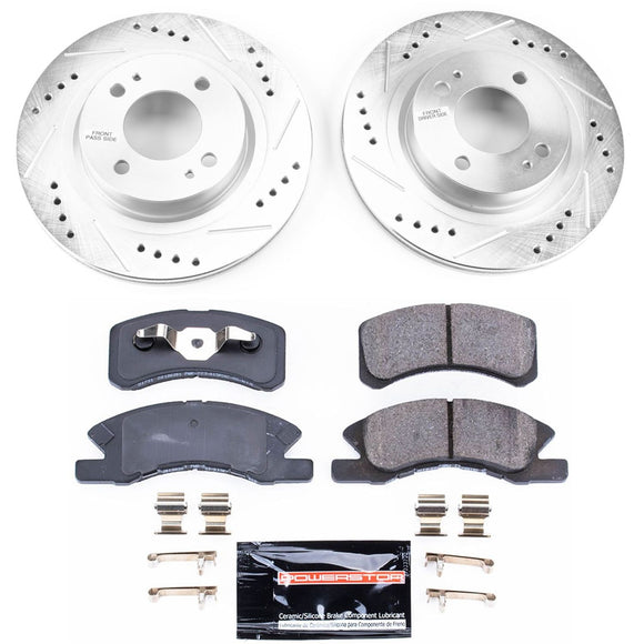PowerStop Z23 Daily Driver Carbon-Fiber Ceramic Brake Pad and Drilled & Slotted