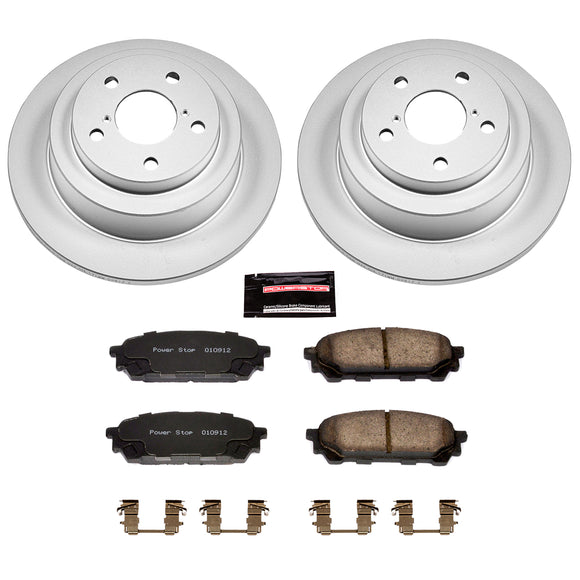 PowerStop Genuine Geomet Coated Rotor and Low-Dust Ceramic Brake Pad Kit