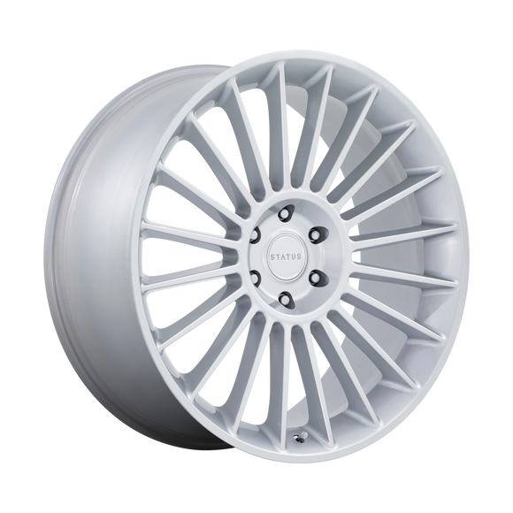22X9.5 Status Venti Gloss Silver 5X120 ET30 Wheel Rim
