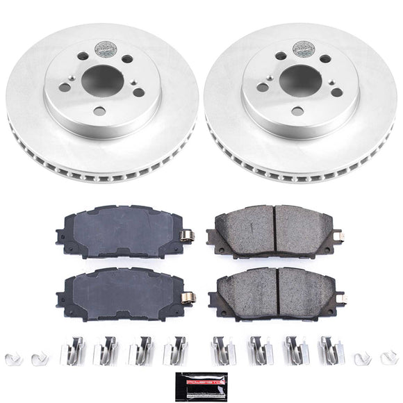 PowerStop Genuine Geomet Coated Rotor and Low-Dust Ceramic Brake Pad Kit
