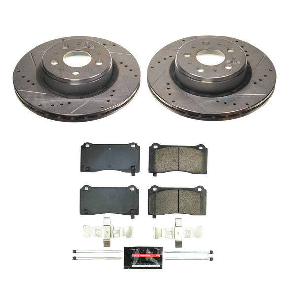 PowerStop Z23 Daily Driver Carbon-Fiber Ceramic Brake Pad and Drilled & Slotted