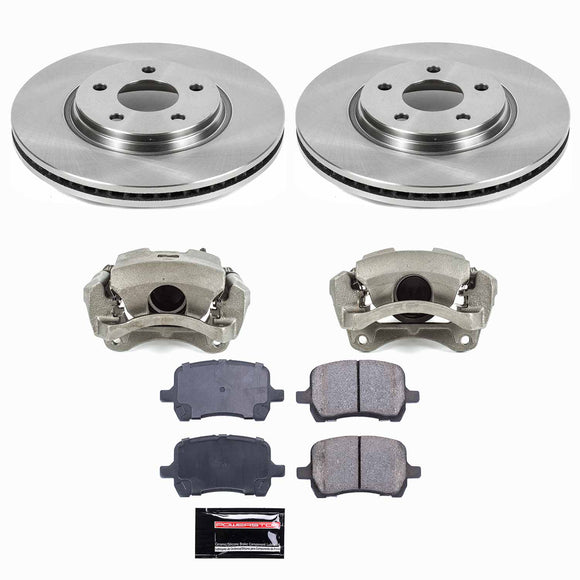 PowerStop OE Stock Replacement Low-Dust Ceramic Brake Pad, Rotor and Caliper Kit
