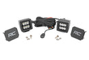 Rough Country Black Series LED Light Pair Square 2" For Spot