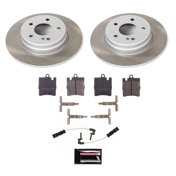 PowerStop Semi-Coated Rotor and Low-Dust Ceramic Brake Pad Kit