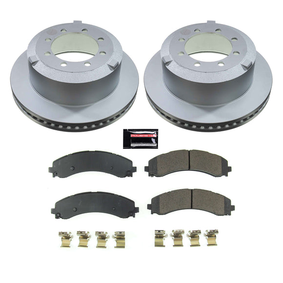 PowerStop Genuine Geomet Coated Rotor and Low-Dust Ceramic Brake Pad Kit