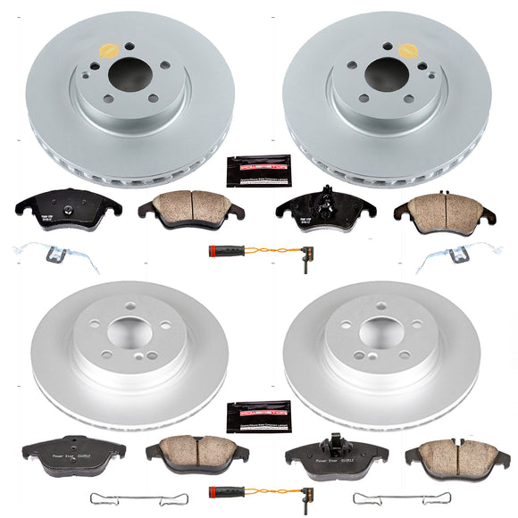 PowerStop Genuine Geomet Coated Rotor and Carbon-Fiber Ceramic Brake Pad Kit