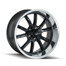 18x9.5 Ridler 650 Matte Black/Polished Wheel/Rim 5x114.3 5-114.3 18-9.5