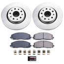 PowerStop Genuine Geomet Coated Rotor and Low-Dust Ceramic Brake Pad Kit