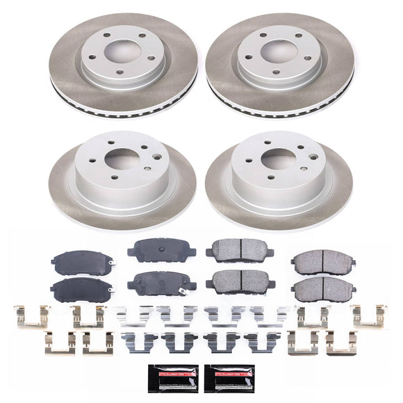 PowerStop Semi-Coated Rotor and Low-Dust Ceramic Brake Pad Kit