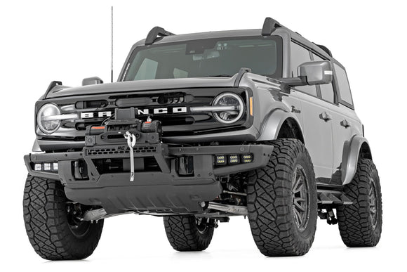 Rough Country 12000S High Winch Mount Kit With 20" LED For Ford Bronco 2021-2025