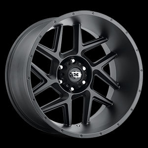 20x10 Vision 360 Sliver Satin Black 5x127 5x5 ET-25 Wheel Rim