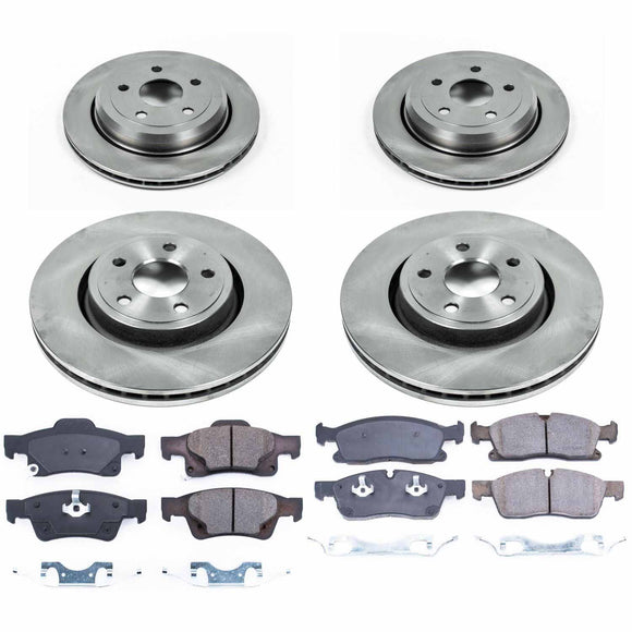 PowerStop OE Stock Replacement Low-Dust Ceramic Brake Pad and Rotor Kit