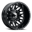 22x8.25 MTX Banshee Gloss Black & Milled 10x225 ET-185 CB170.13 Wheel