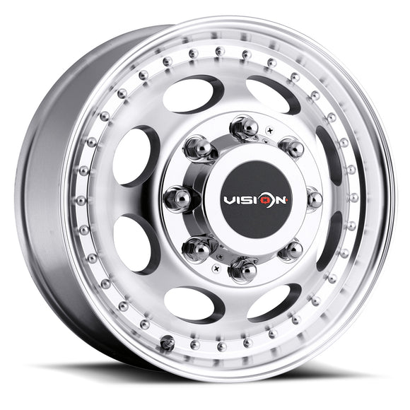 17x6.5 Vision 181 Heavy Hauler Machined Wheel 8x165.1 ET121 CB125.2