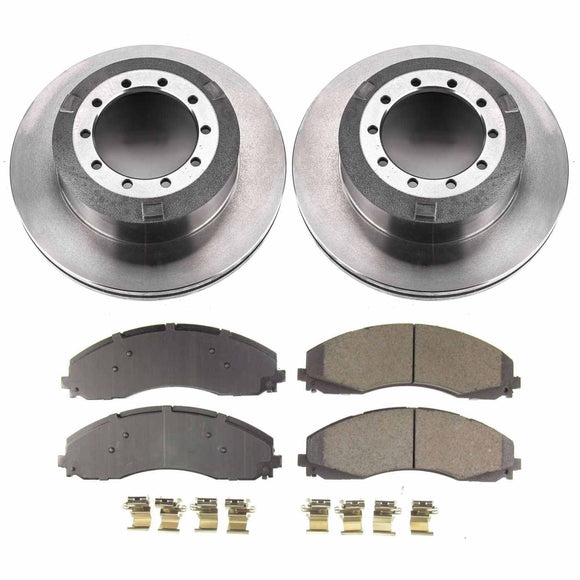 PowerStop OE Stock Replacement Low-Dust Ceramic Brake Pad and Rotor Kit