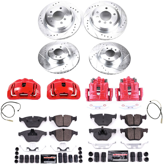 PowerStop Z23 Daily Driver Carbon-Fiber Ceramic Pads Drilled & Slotted Rotor & C