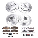 PowerStop Z36 Carbon-Fiber Ceramic Brake Pad with Drilled and Slotted Rotor Kit