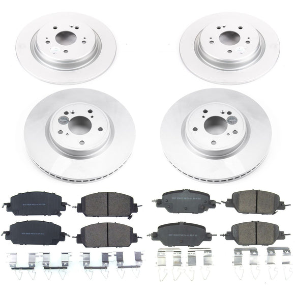 PowerStop Genuine Geomet Coated Rotor and Low-Dust Ceramic Brake Pad Kit
