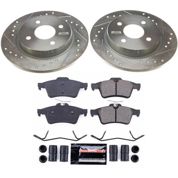 PowerStop Z23 Daily Driver Carbon-Fiber Ceramic Brake Pad and Drilled & Slotted