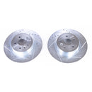 PowerStop Evolution Drilled Slotted Rotors Pair Rear For Range Rover Evoque