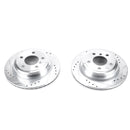 PowerStop Evolution Drilled Slotted Rotors Pair Rear For BMW 328i xDrive