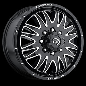 Vision 401 Gloss Black Machine Face 20x8.25 8x210 ET 122 154.2mm wheel/rim