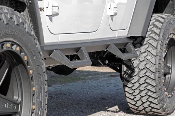 Rough Country Contoured Drop Steps 4 Door For Jeep Wrangler JK 2WD 4WD 07-18