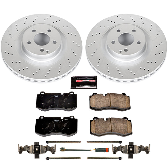 PowerStop Genuine Geomet Coated Rotor and Carbon-Fiber Ceramic Brake Pad Kit