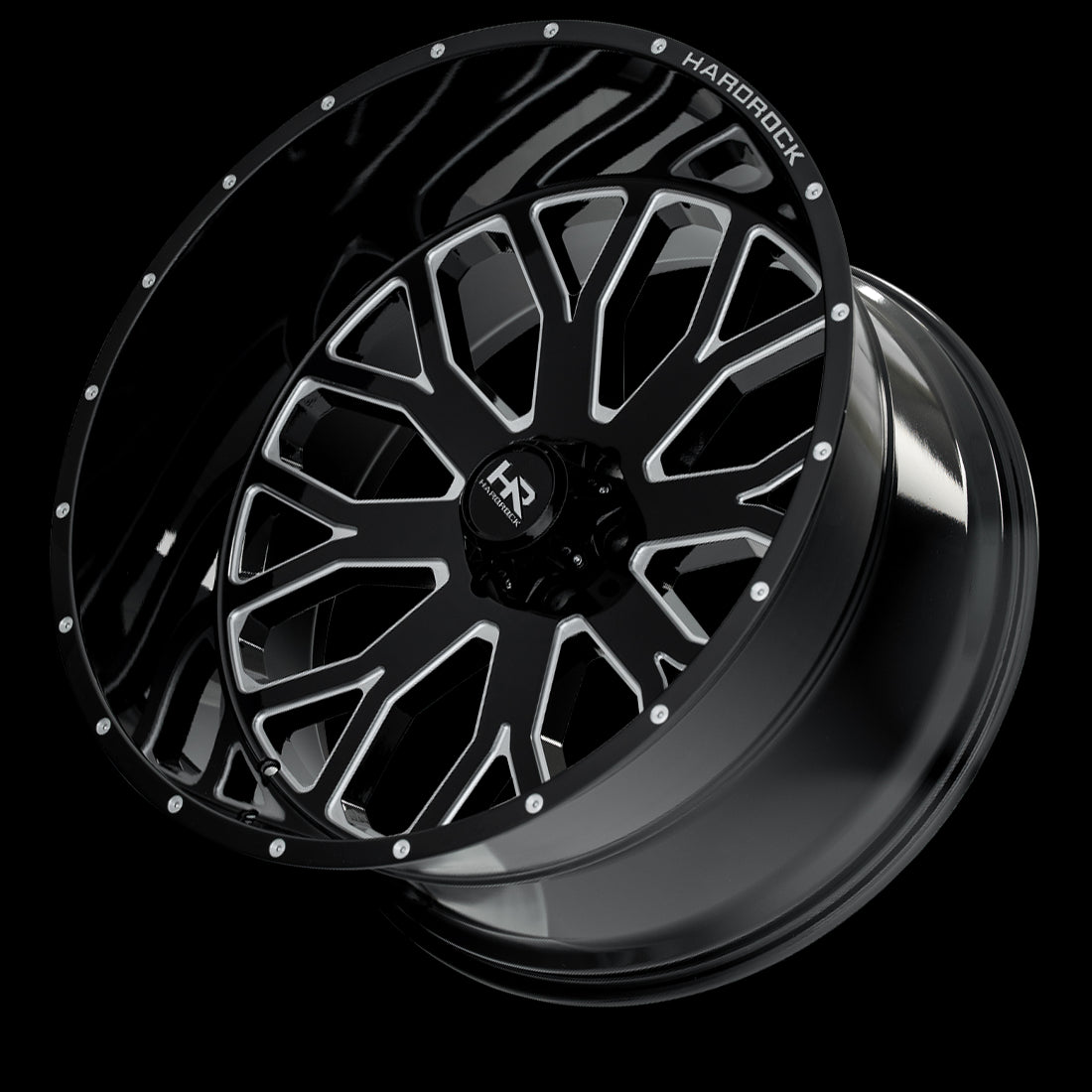 26x14 Hardrock Slammer Xposed Gloss Black Milled 6x135 ET-76 wheel/rim