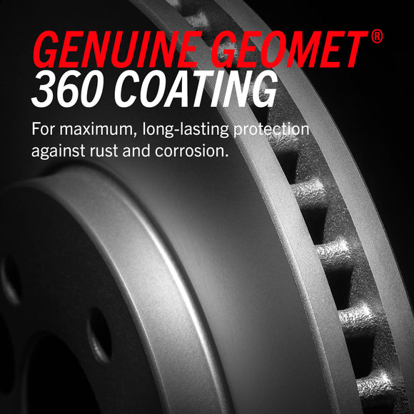 PowerStop Genuine Geomet Coated Rotor and Low-Dust Ceramic Brake Pad Kit